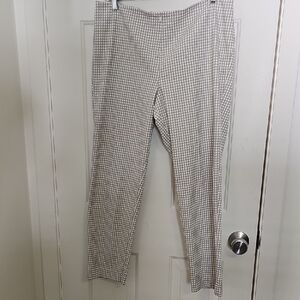 J'Envie Checkered Pants in Gray And White. Size‎ 12. 87% Cotton. USA